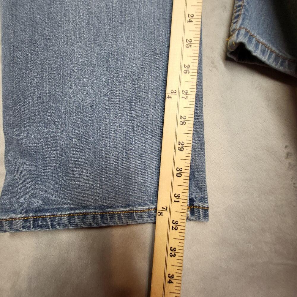 Falls Creek Jeans Mens 40x32 Blue Light Wash Straight Relaxed Denim Pockets - Picture 6 of 9
